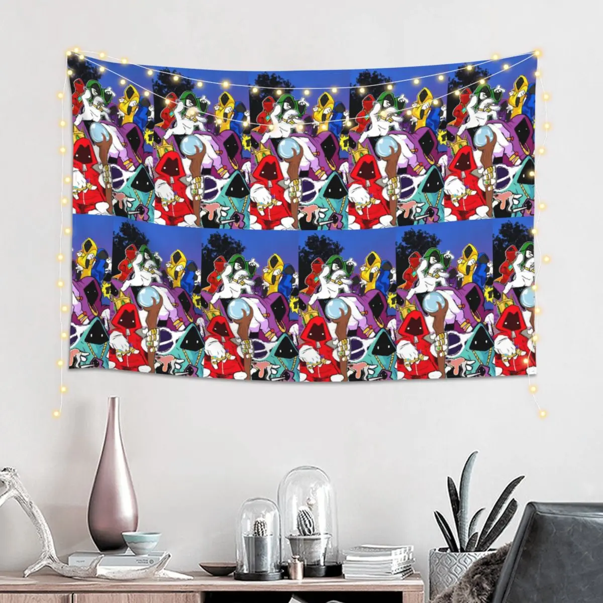 Shadow Wizard Money Gang We Love Casting Spells Tapestry Art Wall Hanging Aesthetic Home Decoration Tapestries for Dorm Room