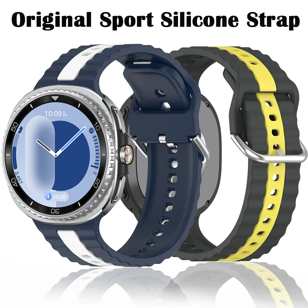 Original Weiches Silikonarmband für Samsung Galaxy Watch 8 44mm 40mm Sportarmband für Galaxy Watch 8 Classic 46mm Band