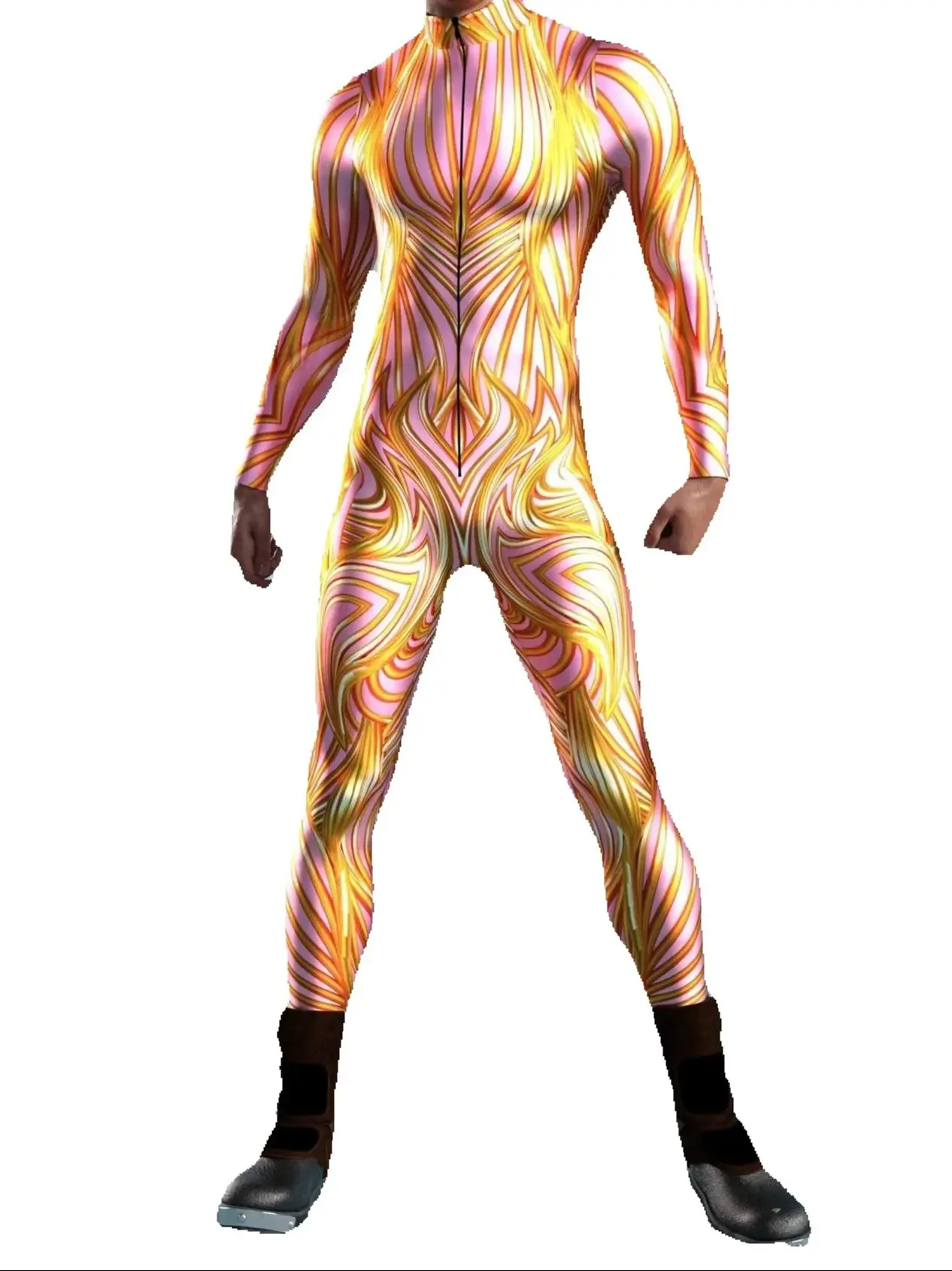

2025 CyberPunk Mechanical Armour Jumpsuit Punk Cosplay Bodysuit Steampunk Costume Halloween Party Shows Men Women Zentai Suit