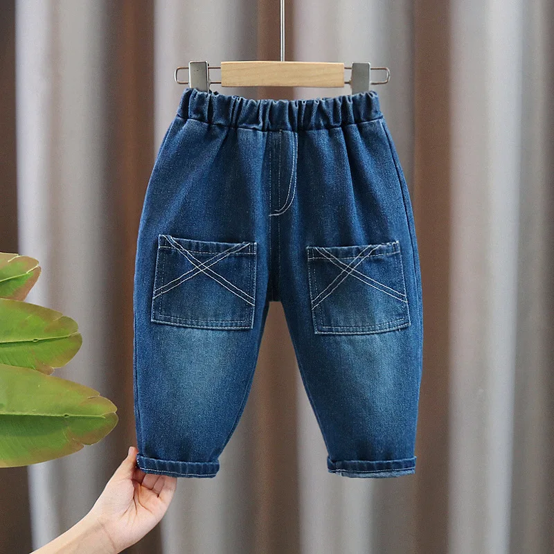 

Boys Jeans Pants Spring Autumn 2023 Children Casual Denim Trousers For Baby Girls Clothing Leggings Kids Costume 1 To 5 Years