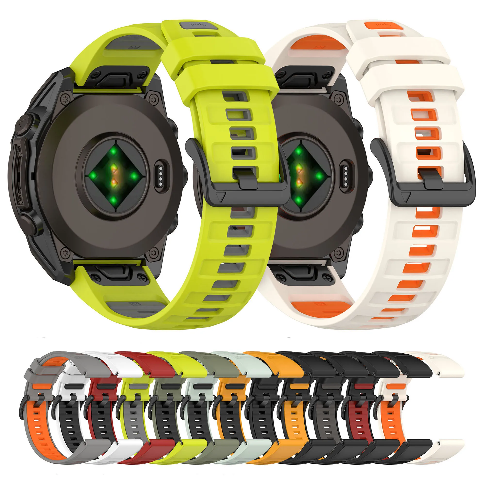 20/22/26mm Silikonarmband für Garmin Fenix 8/Fenix E Quick Fit Armband für Garmin Tactix 8/Enduro 3/Epix Pro Uhrenarmband