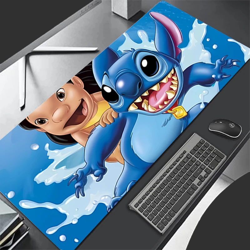 

New Mousepad Kawaii Stitch Large Mouse Mat HD Pc MousePads Office Laptop Carpet Soft Anti-slip Desktop Mouse Pad 90x40 Mouse Mat