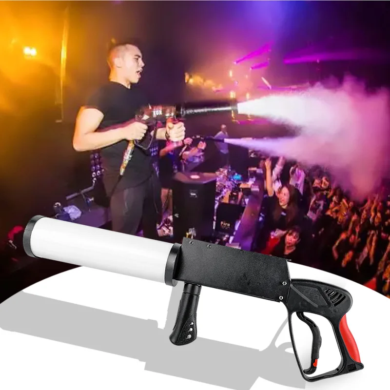 Imagem -04 - Led Dióxido de Carbono Gás Coluna Arma Handheld Dry Ice Gun Fumaça Bar Discoteca dj Palco Co2 Atmosfera Suporte