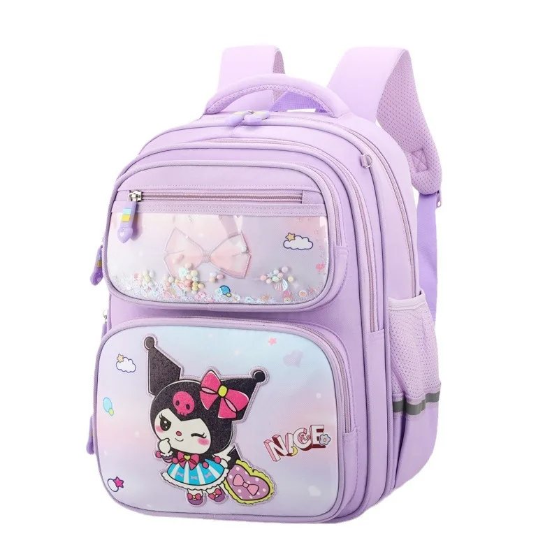 Large Capacity Kindergarten Pupil School Bags Student Backpack Cute Girl Children\'s Kids Sanrio Kuromi Cinnamoroll Melody Kawaii