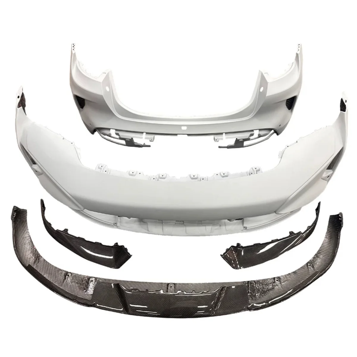 Car Body kit for Porsche Taycan 18-24 Front and Rear Bumper Lip Diffuser Exterior Decoration Parts