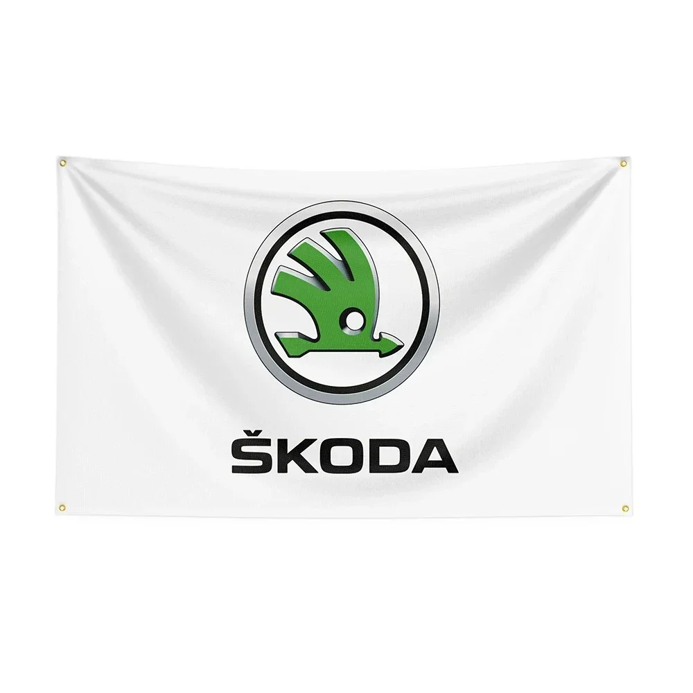 Q 90x150cm Skodas Flag Polyester Printed Car Banner For Decor - Ft Flags Decor,flag Decoration Banner Flag Banner