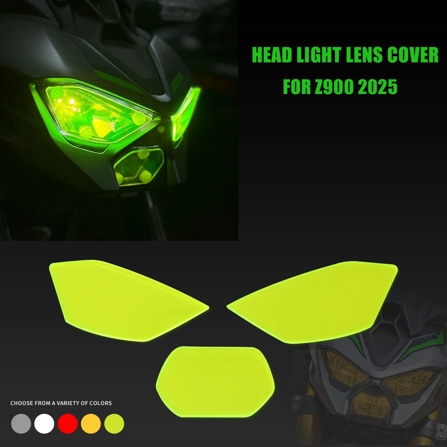 

For Z900 2025 Motorcycle Headlight Guard Head Light Lens Cover Protector Fit For Z900 2025