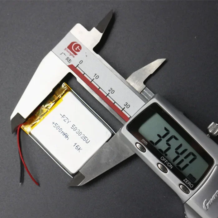 Bateria de polímero de lítio 3,7V 500mah 503035   gravador de tráfego, alto-falante Bluetooth sem fio.