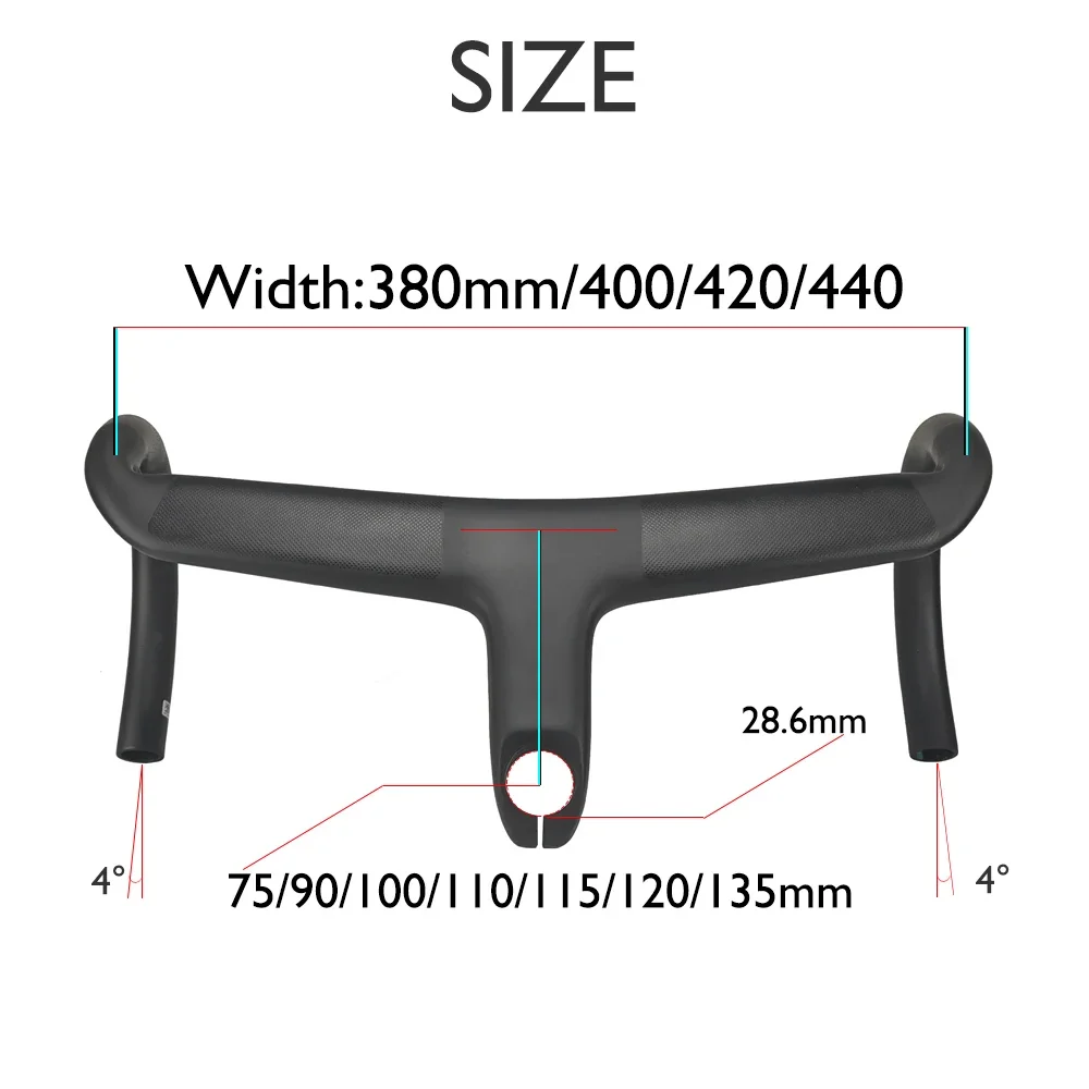 ROV Fit SL8 Full Internal Cable Routing T1000 Carbon Integrated Cockpit Di2 Carbon Bike Handlebar Road Bicycle Accessories