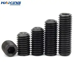 10pcs/lot Headless Cup Point Set Screw M2 M2.5 M3 M4 M5 M6 M8 M10 Carbon Steel Hex Socket Set Screw Hardness 12.9 GRADE