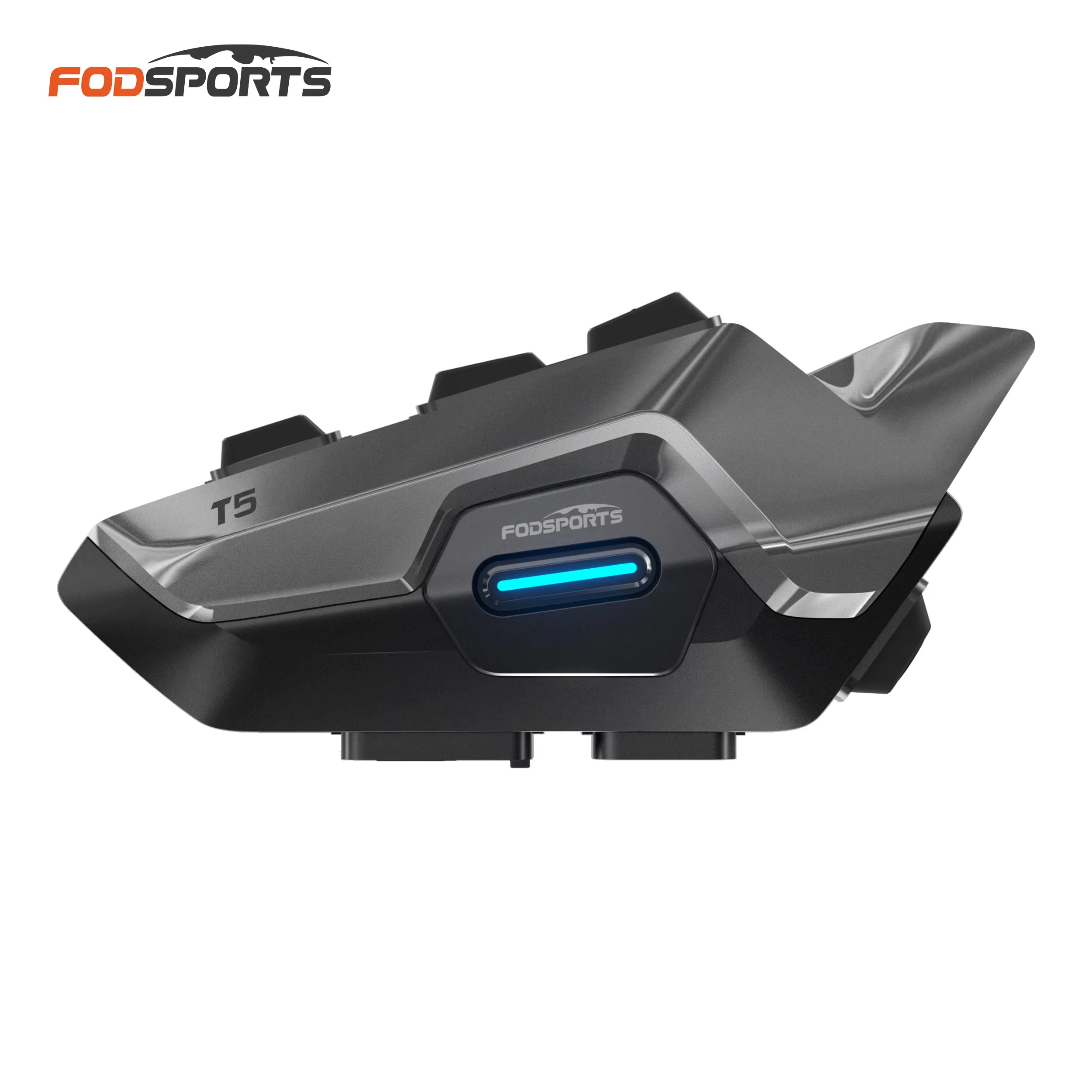 Fodsports T5 Motorcycle Intercom Helmet Bluetooth Headset, Communication Moto Interphone, BT5.4,Support APP
