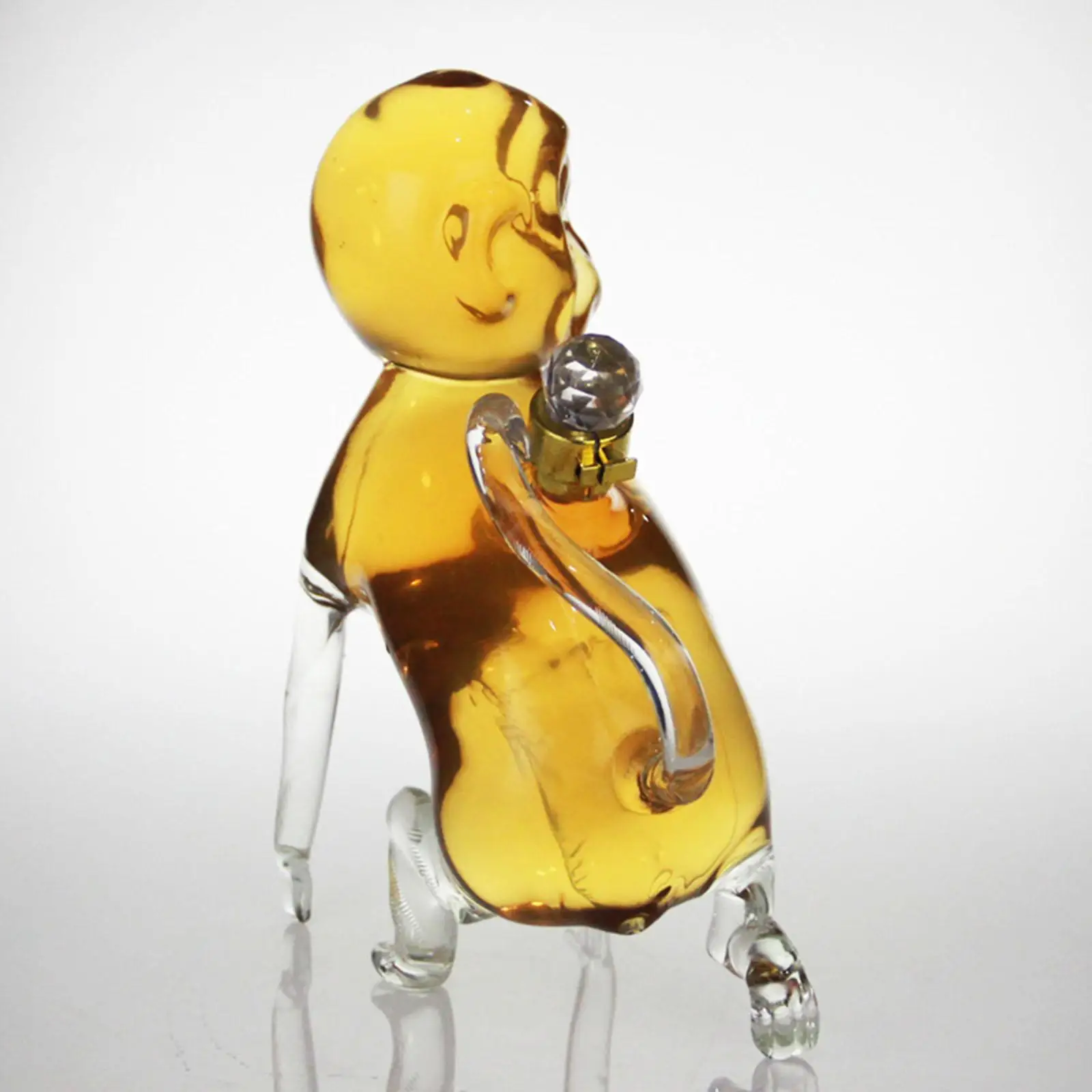 Art Deco Monkey Shape Whisky Decanter 1000ml Glass Liquor Dispenser Bar Tool Gift for Home Wine Vodka