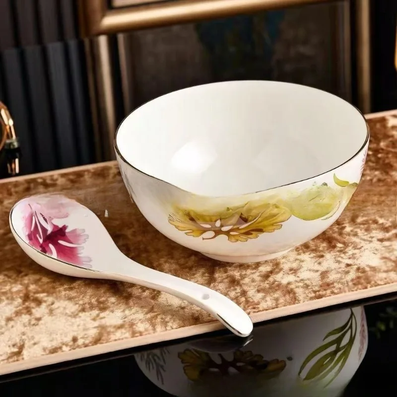 Glaze color tableware set 32 heads bowl plate spoon cup saucer coffee set set