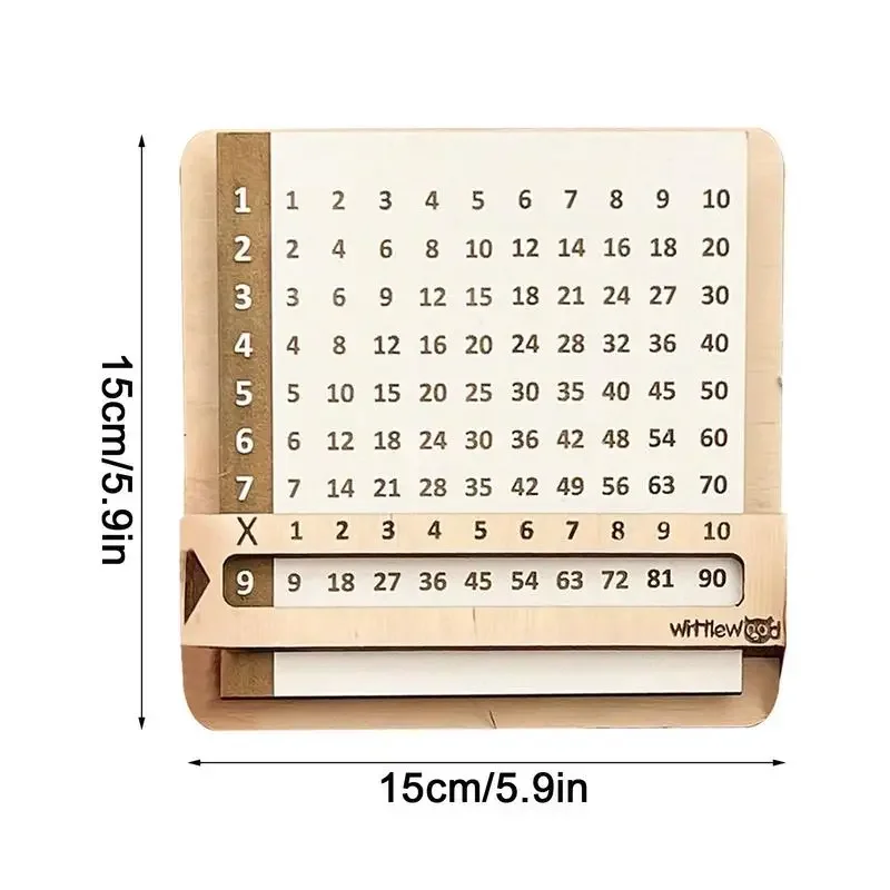 Children Wooden Slidable Multiplication Tables Montessori Toys Math Counting Board Teaching Tool Learn Educational Toys for Kids