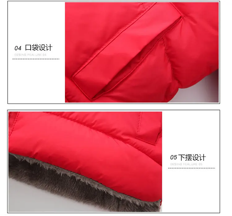 Baby Herbst Winter Kinder Baumwollkleidung Jacke mit Taschen Einfarbige Daunenjacke mit Ohren Kleinkind Mantel Langarm Baby Baumwollkleidung – Detail 19
