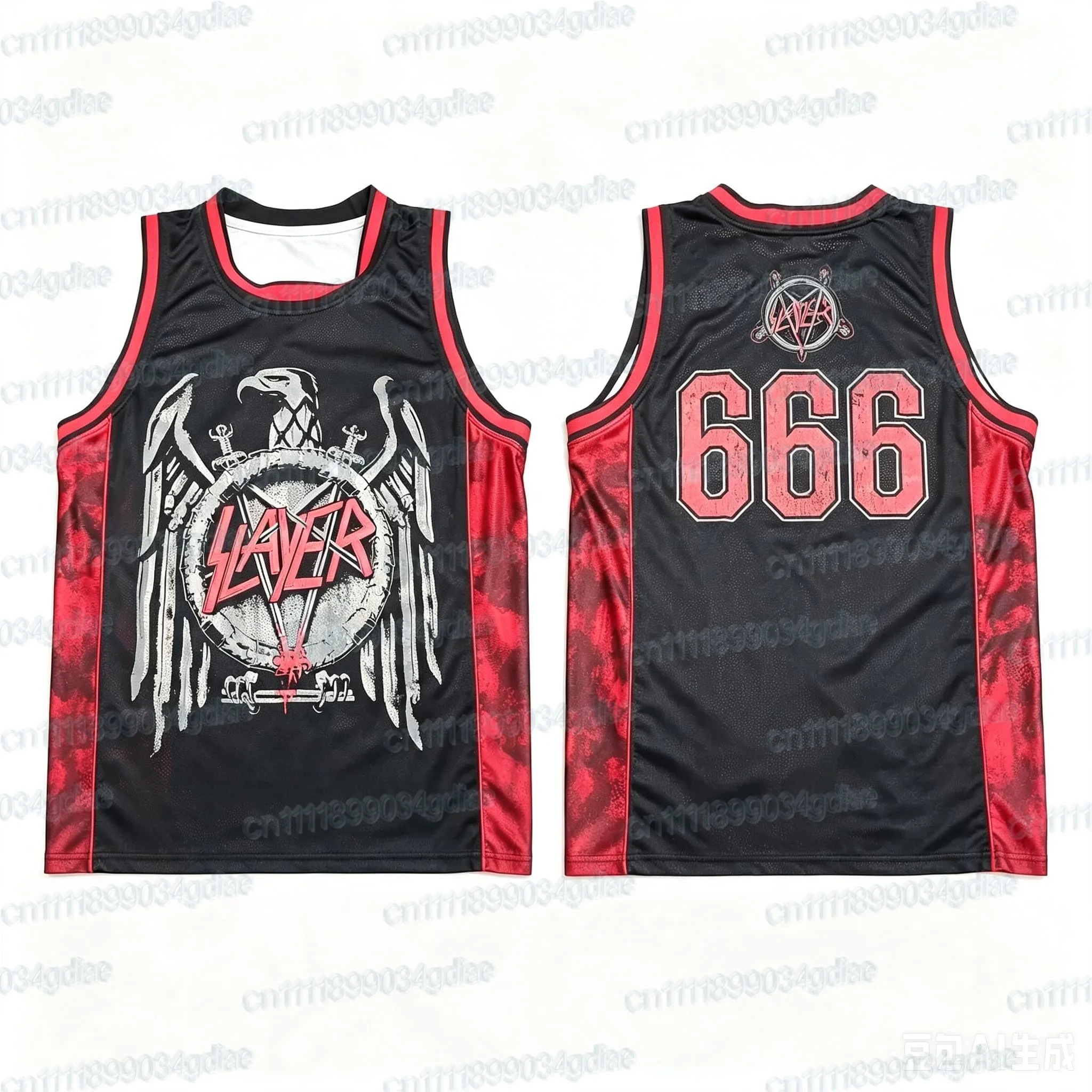 Sommer Neu Metallica Ride The Lightning 84 Basketballanzug Ärmellose Weste Heavy Metal Rock Sport Schnelltrocknende Weste Familienset – Detail 4