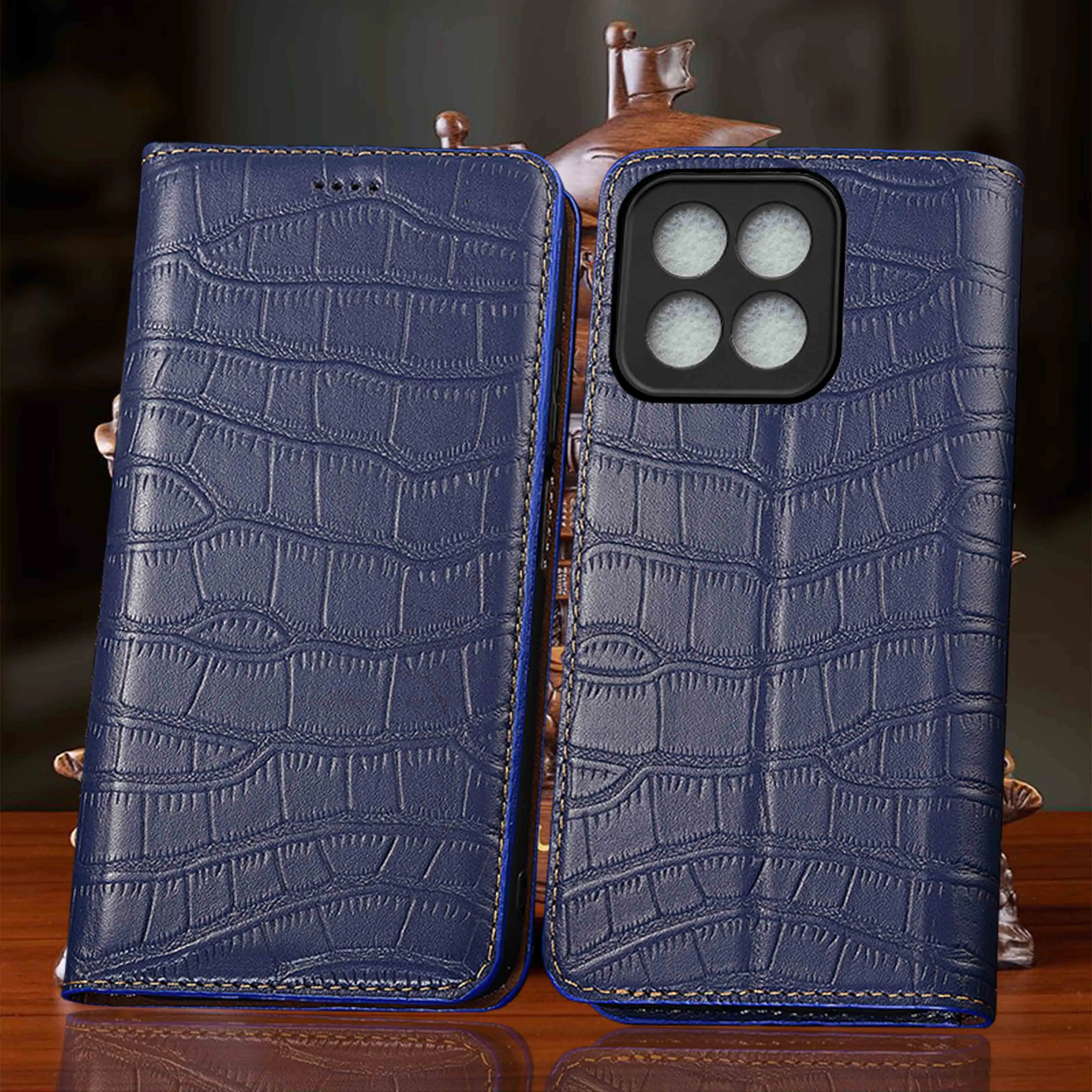 For Xiaomi 12S 12X 12T 13 13T 14 14T 15 15T 15S 17 17T Pro Ultra Lite Max Crocodile Belly Pattern GenuineLeather Flip Phone Case