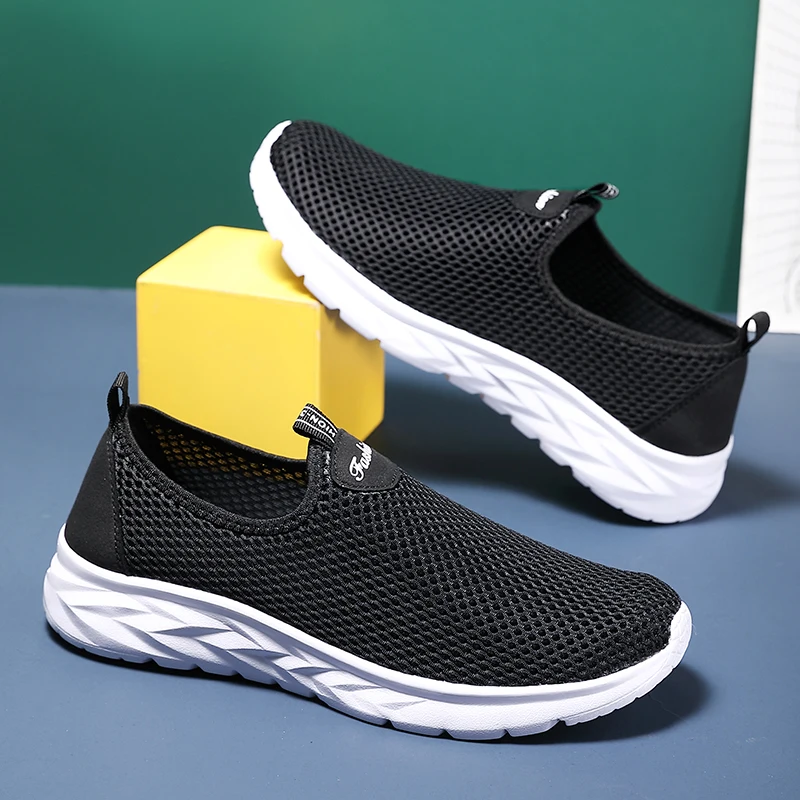 MAEDEF Summer Men Sport Shoes Lightweight Mesh Sneakers Fashion Casual Walking Shoes 2024 High Quality Breathable Mens Footwear