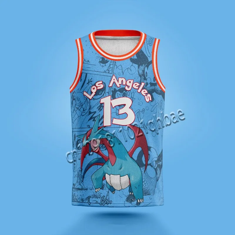 2025 جديد بيكاتشو الكرتون سترة الكبار الأطفال الشارع الرجال والنساء بوكيمون كرة السلة جيرسي سترة رياضية في الهواء الطلق #5