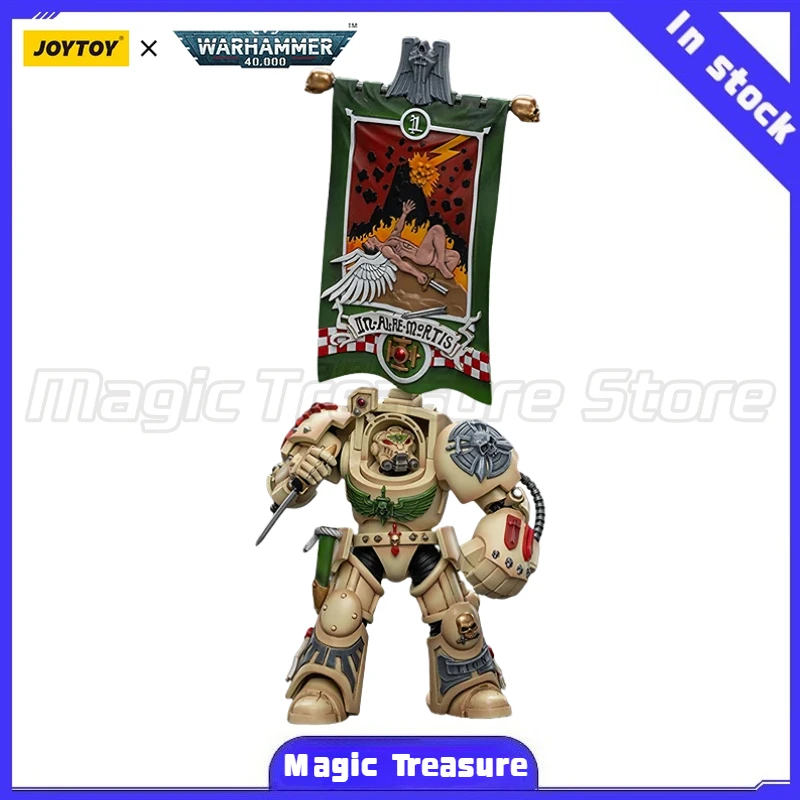 

【MT】JOYTOY 1/18 Action Figure Warhammer 40K Dark Angels Deathwing Ancient with Company Banner Model Toy Gifts