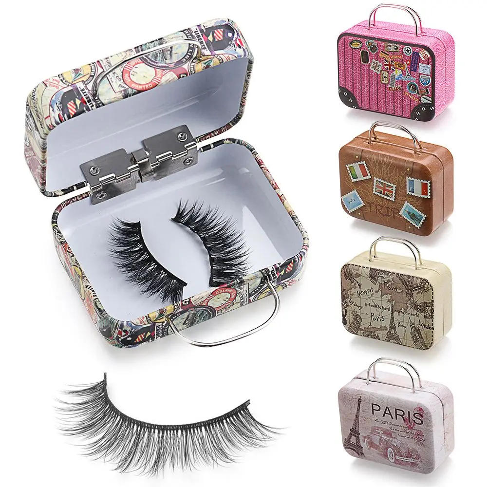 Fashion High Quality Makeup Tool Eyelash Package False Eyelashes Box Mink Lash Tray Suitcase