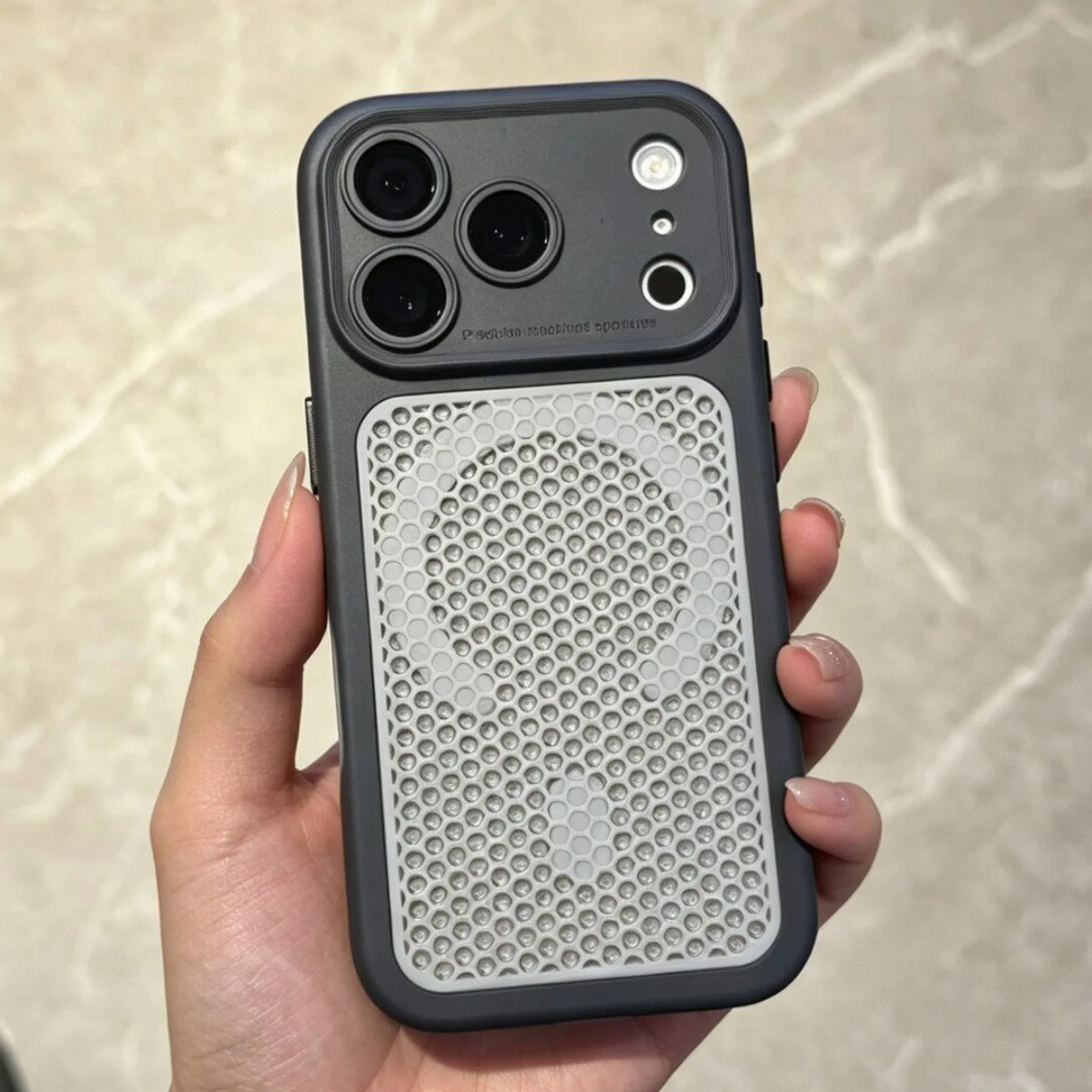 Heat Dissipation Mesh Hole Magnetic For Magsafe Case For iPhone 17 16 15 14 13  Pro Max Plus Large Window Camera Protect Cover view 3