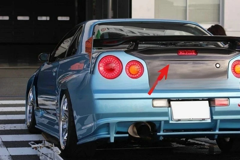 Suitable For Nissan R34 SKYLINE Carbon Fiber Modification DL Type Trunk Lid, Rear Luggage Trunk