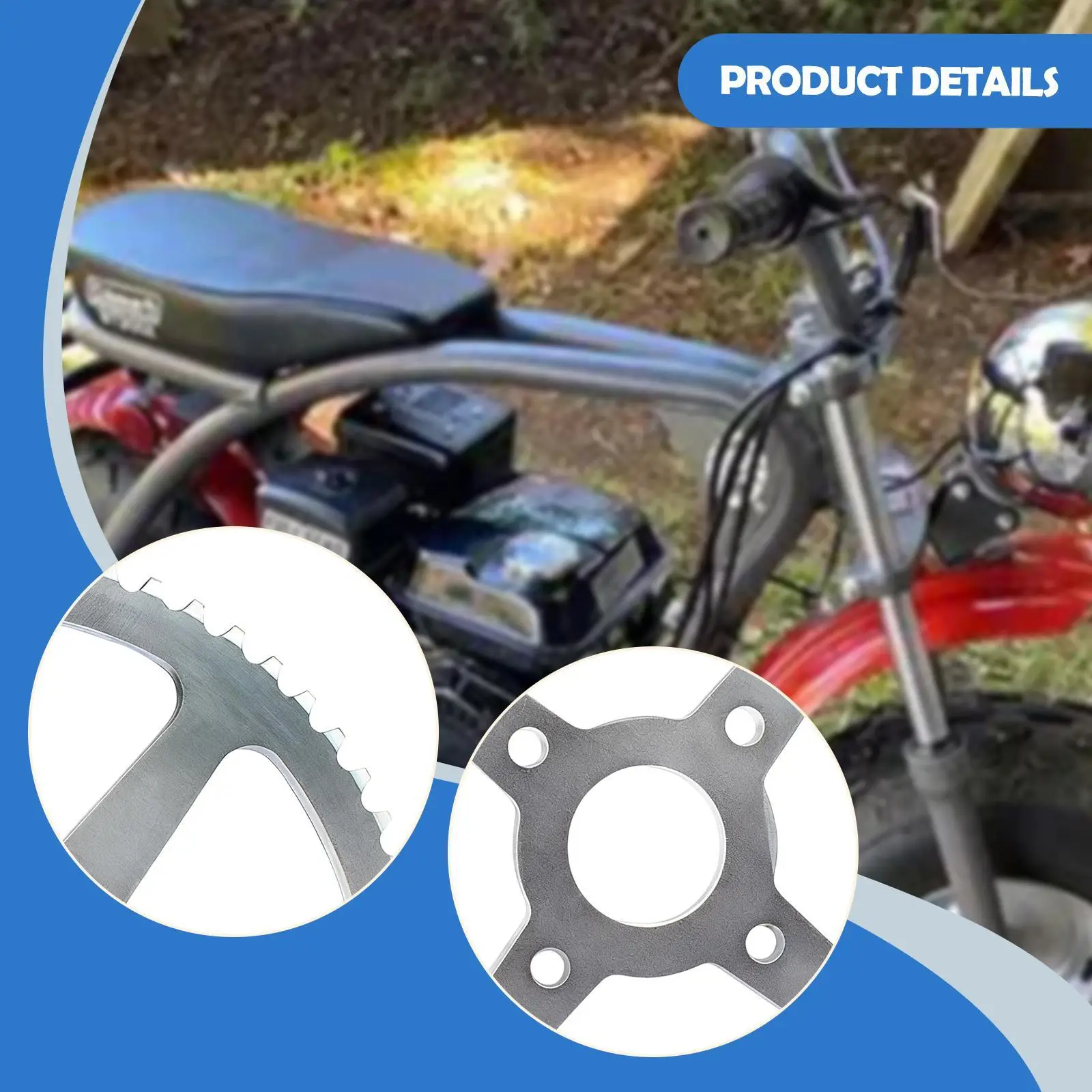 420 Chain Sprocket Sepeda Motor Sprocket Belakang Aksesoris Sepeda Motor Suku Cadang