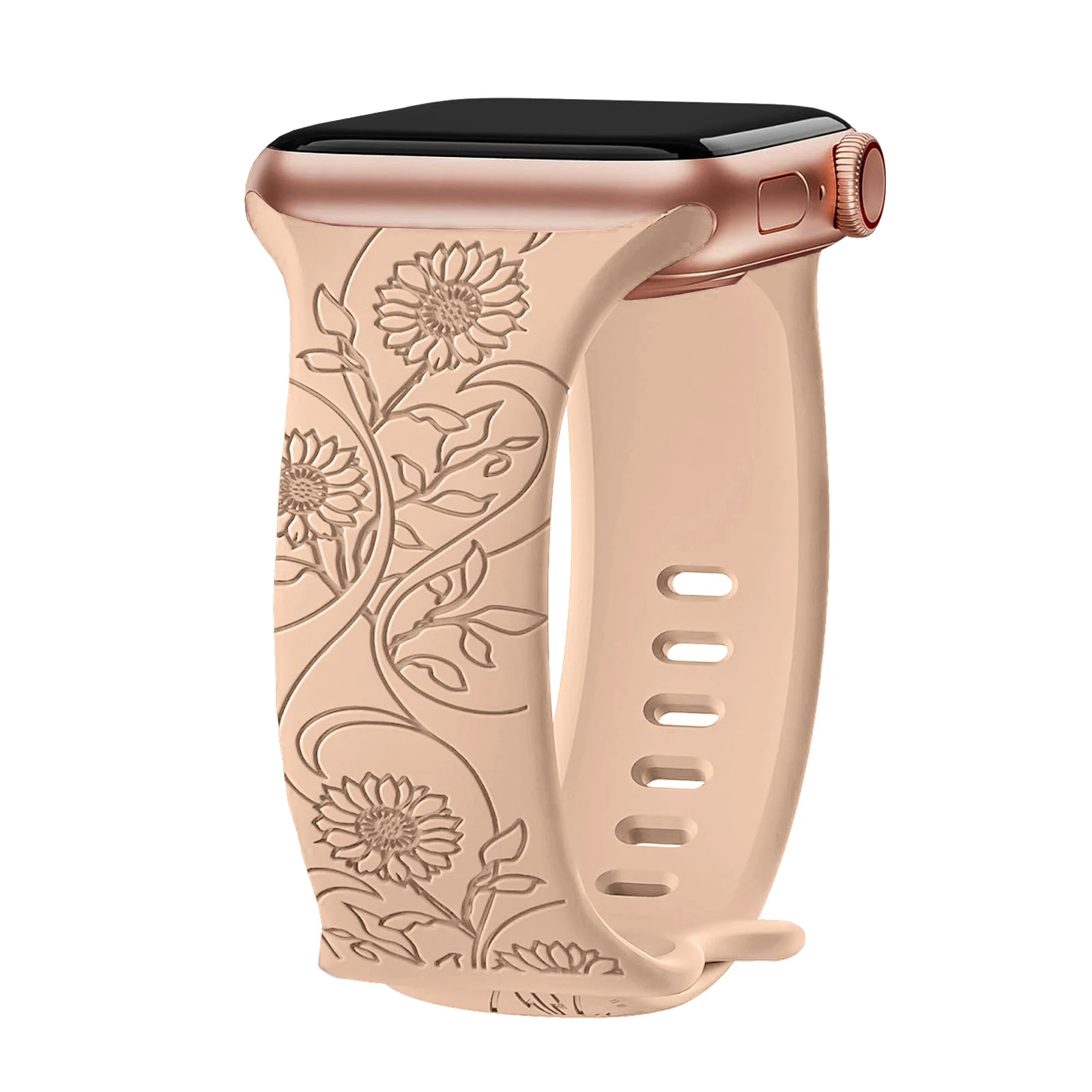 Gravierte Armbänder für Apple Watch Band 10 46 mm 42 mm 40 mm 44 mm 45 mm Blumenarmband Correa iwatch Serie 11 9 8 7 6 Ultra 2 3 49 mm