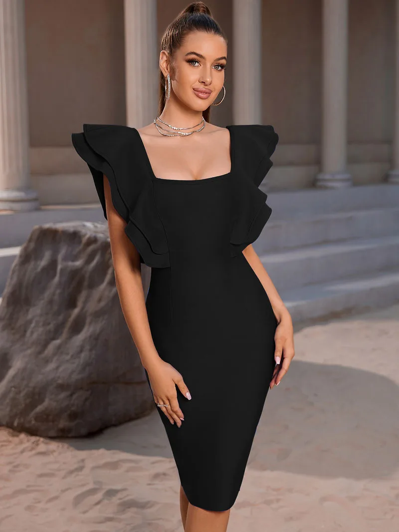 

2025 New Spring/Summer Black Dress, Elegant and High-End Bodycon Pencil Skirt, Audrey Hepburn Style Evening Gown