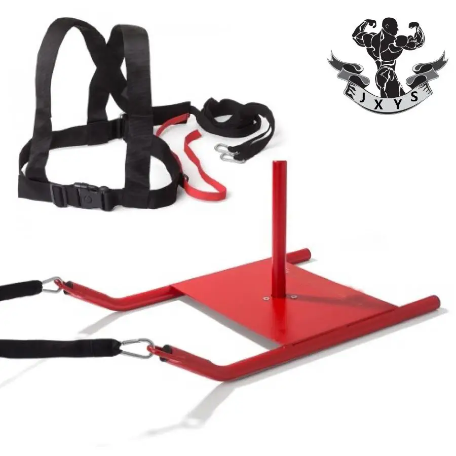 Power Training Sled Fitness Push Pull Speed Weight Plate Sled