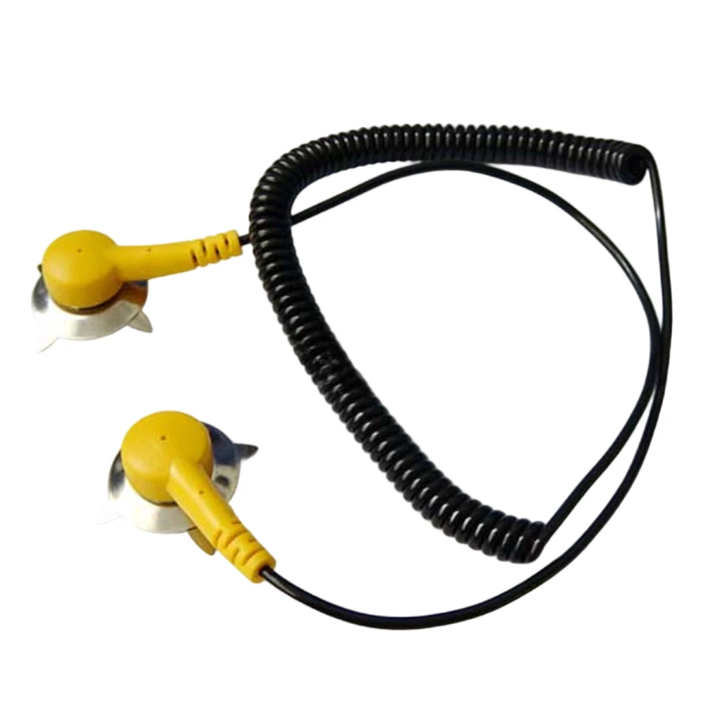 Double-ended Clamp Grounding Wire Anti-static Grounding Cable Spiral With Double-headed Star Claw Suction Cup