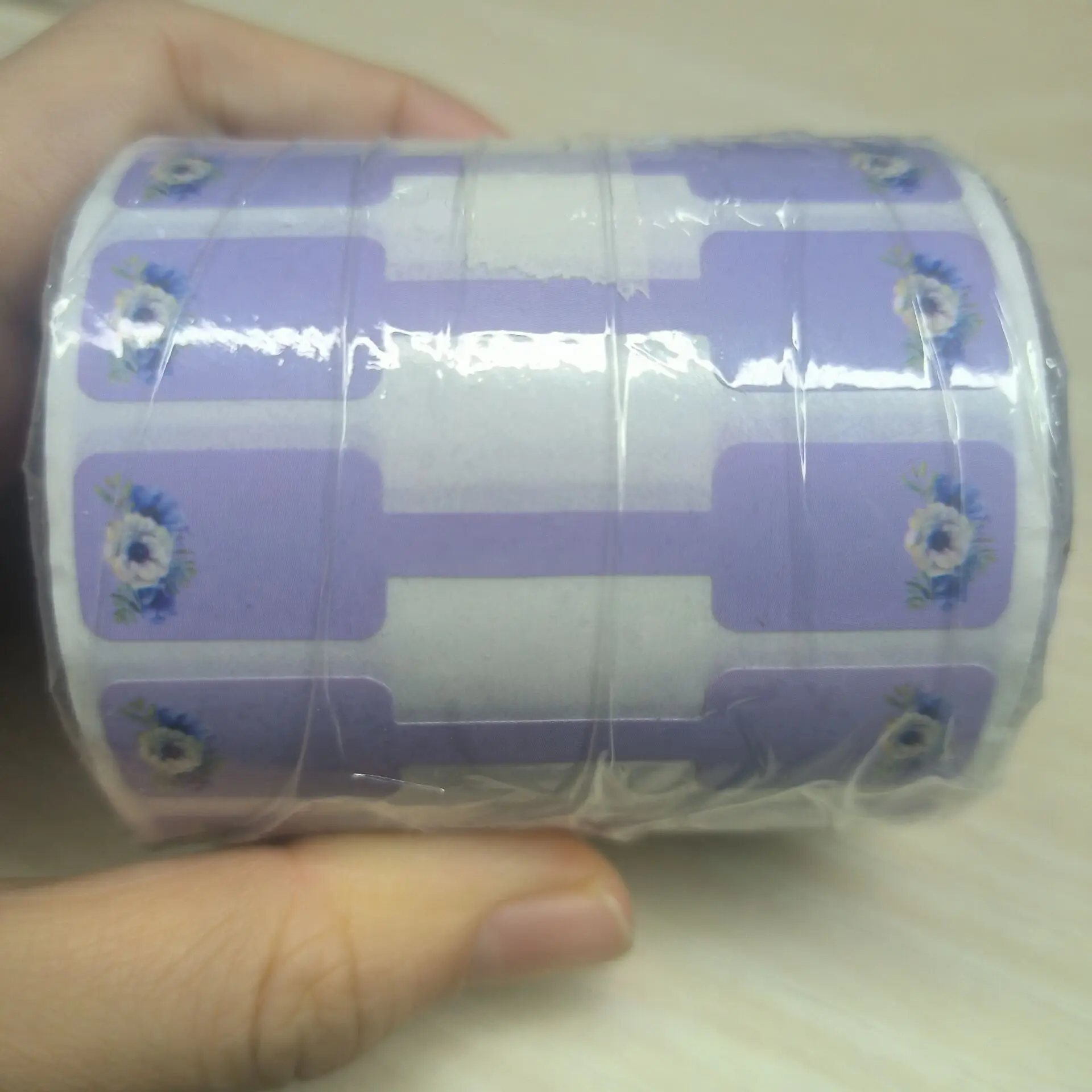 2.32 * 0.5inch Purple Wire Protection Sticker Cable Label 1 Wire Sticker Waterproof Label