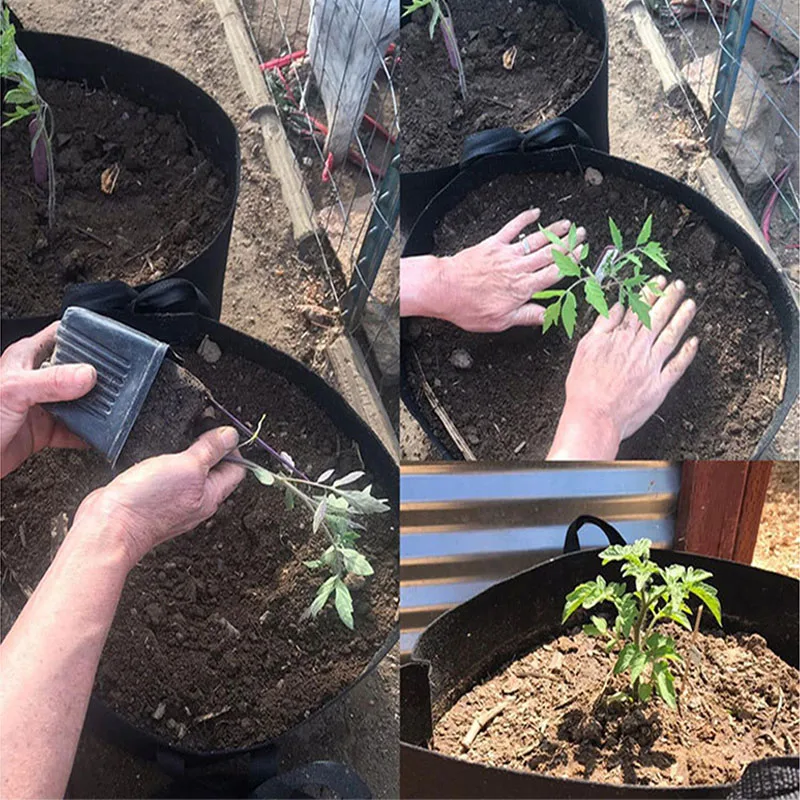 Bolsas de cultivo de flores de árbol de 34Gal, maceta de verduras de jardín, maceta de tela transpirable, bolsas de cultivo de Casa de jardín, macetero de gran tamaño al aire libre Q1