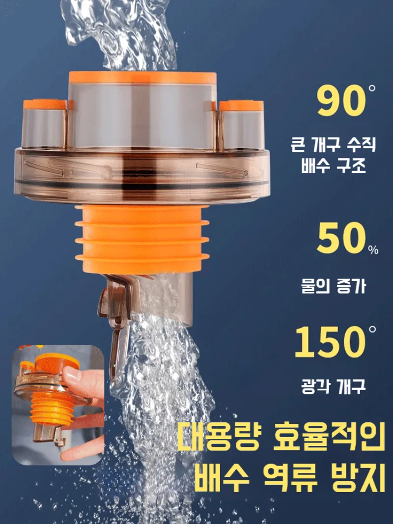 المطبخ المرحاض الوقاية من التدفق الزائد استنزاف الأنابيب ثلاثي الاتجاهات متعددة الوظائف إزالة الروائح الكريهة تصميم مستقيم مشترك أنبوب تصريف مقاوم للماء