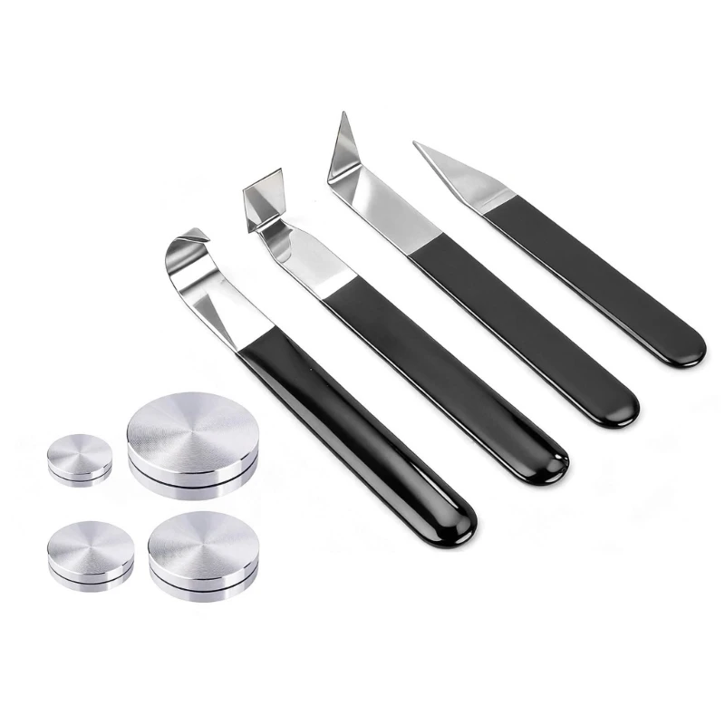 Ton-Schnitzwerkzeug-Set mit glattem Metall für detaillierte Bastelarbeiten, Projekttrimmen, 3 x – Detail 1