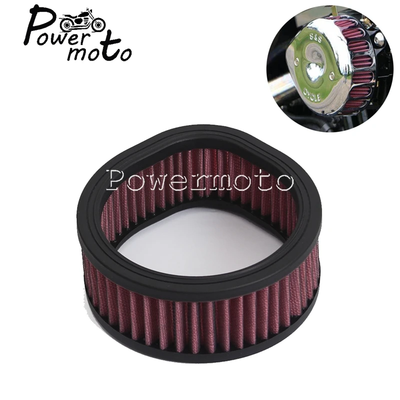 

For Harley Model With S&S Super E and G Series Carb Motorcycle Red Air Filter Intake Air Cleaner High Flow Repalecment Element