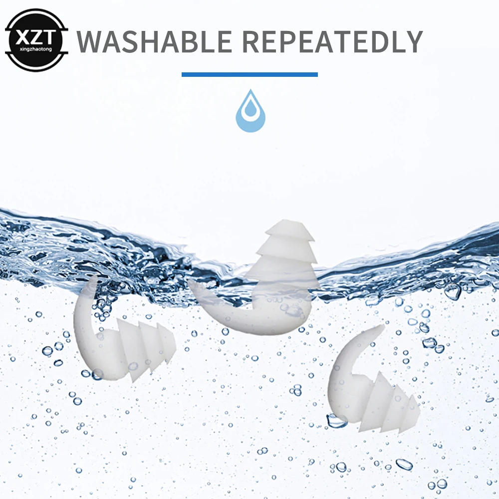 1Pair Sleep Noise Reduction Earplug Ear Protection Earplugs Waterproof Plug For Travel Work Sound Insulation Ear Protector