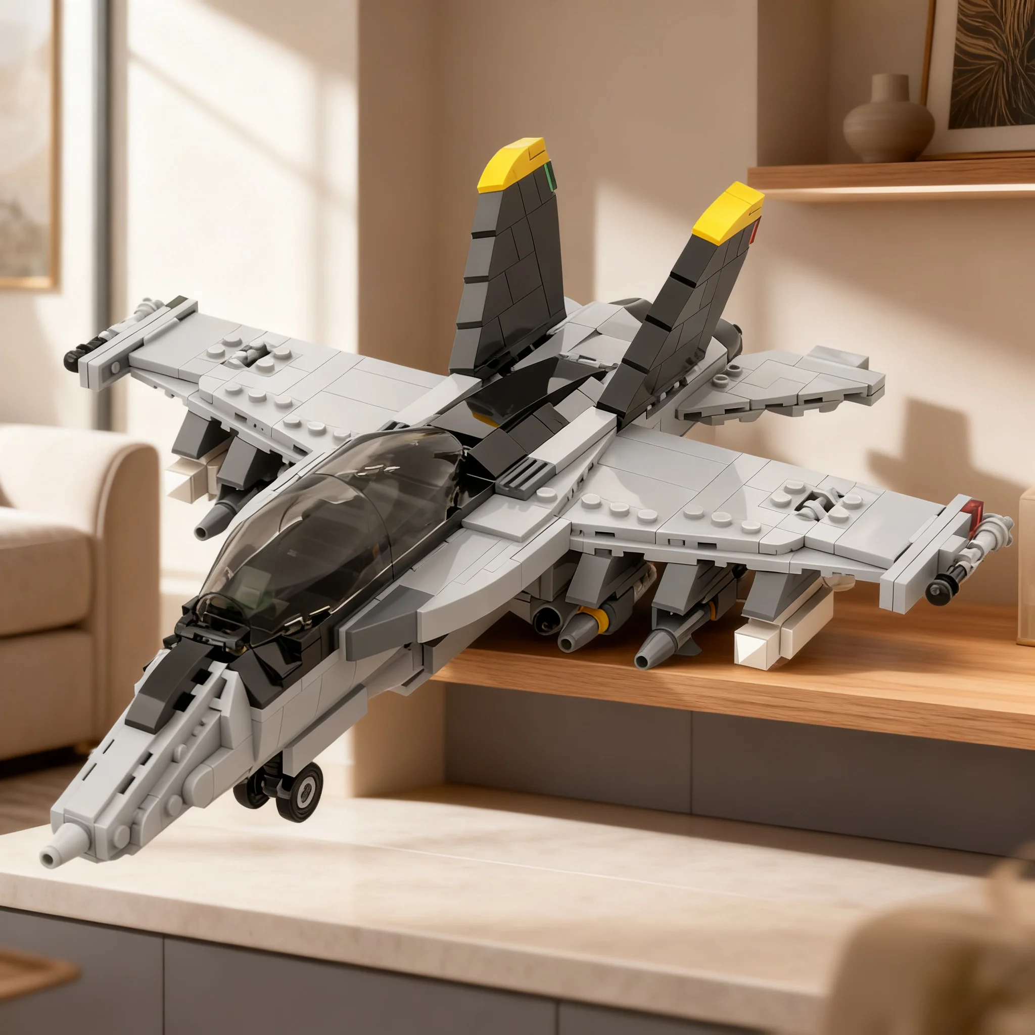 573pcs MOC F A 18 F Super Hornet Model Building Blocks Architecture Toys Christmas Gifts Kids Education Idea Birthday Brick