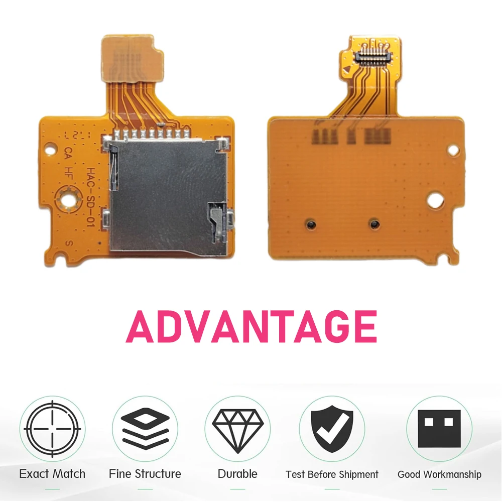 2/10/20pcs/Lot SD Card Reader for Nintendo Switch Sd Card Reader Slot Port Replacement SD TF Card Slot Socket Board