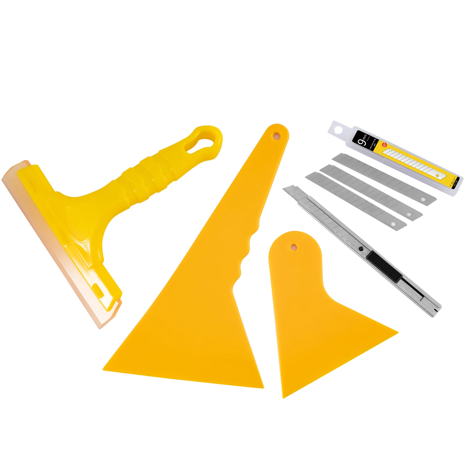 5Pcs Car Window Tinting Tools Kit Vinyl Film Wrap Squeegee Scraper Window Tint Applicator For Auto Install Cleaning Tools