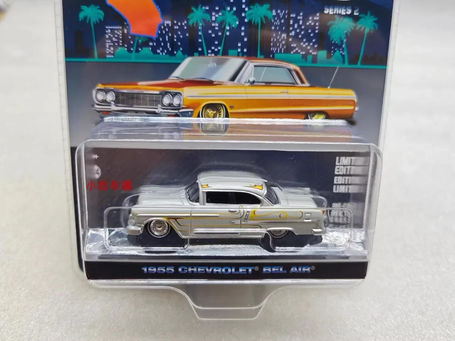 1:64 1955 Chevrolet Bel Air литая под давлением модель автомобиля из металлического сплава, игрушки для коллекции подарков