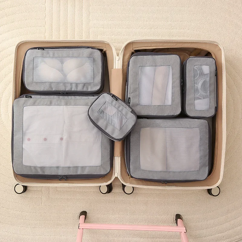

6pcs Versatile Travel Packing Cubes for Organized Luggage Efficient Storage Bag