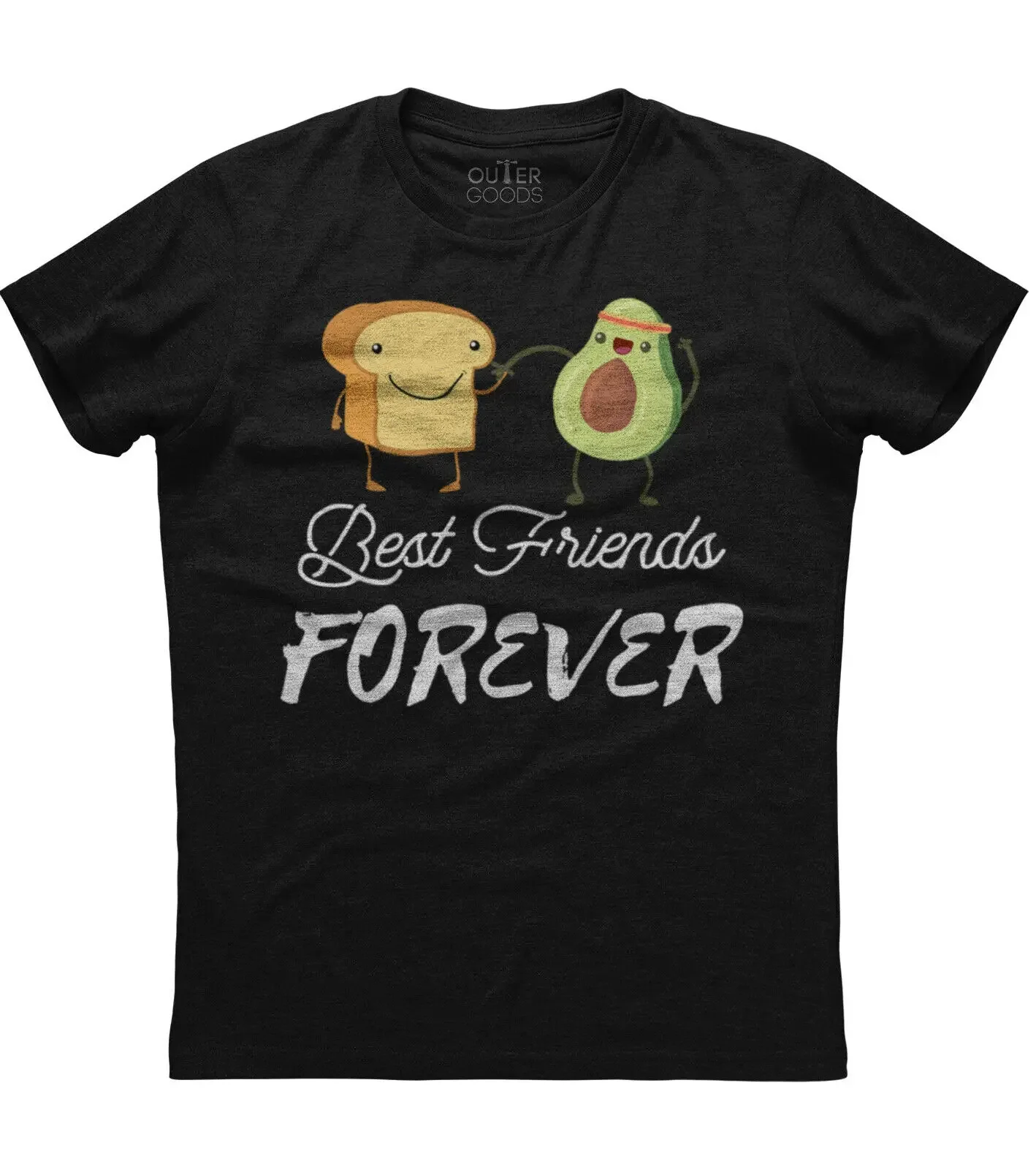 Best Friends Forever. Funny Avocado and Toast Printed T-Shirt. Summer Cotton O-Neck Short Sleeve Mens T Shirt New S-3XL