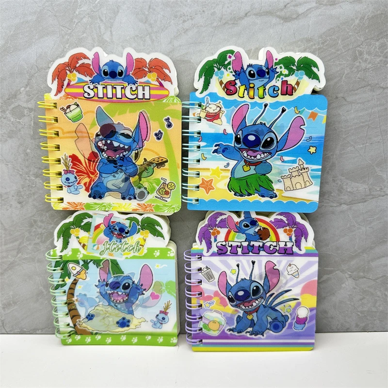 12pcs/lot Kawaii Disney Stitch Memo Pad Sticky Note Cute Notebook Stationery Label Notepad Post Office School Supplies