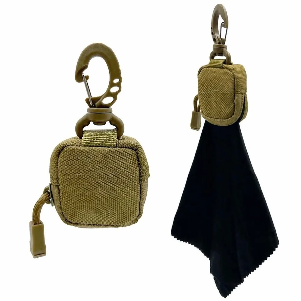 Mini Storage Eyeglass Cloth Bag Ultra-Fine Fibers One-Piece Folding Lens Cleaner Folding Storage Bag Durable with Keyring