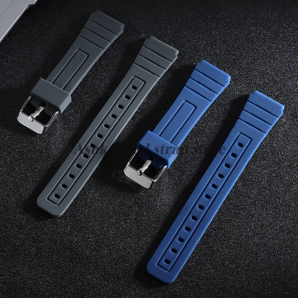 Silicone Strap 18mm for Casio Watch Band for F91W SGW400 F84 W800H F105/108/A158/168 AE1200/1300 Rubber Men Women Sport Bracelet view 2