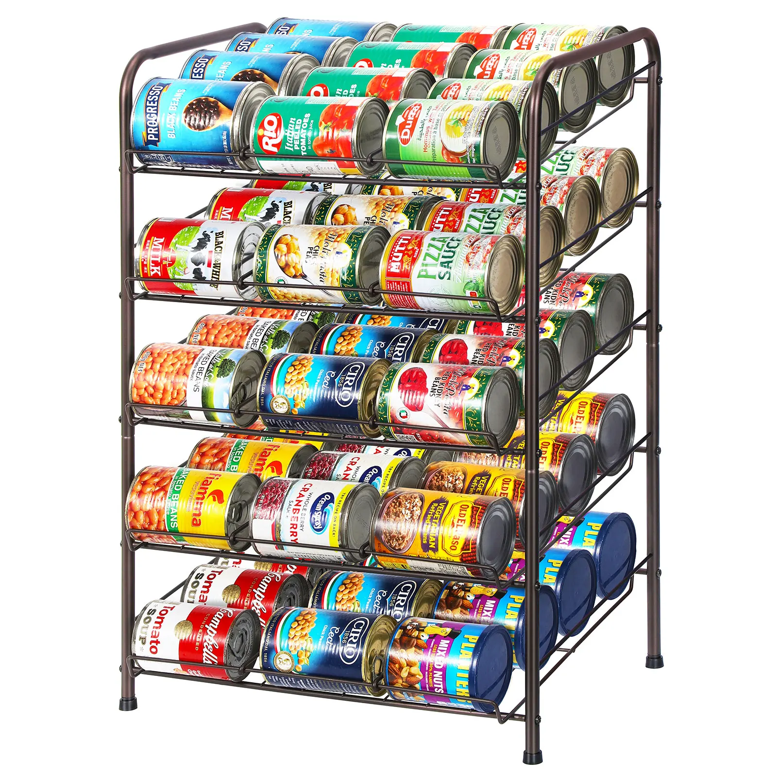 Can rack storage rack, 5-layer can storage dispenser can accommodate 60 cans