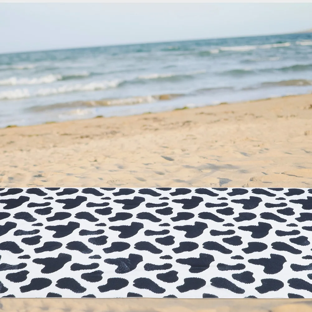 منشفة شاطئ كبيرة الحجم، منشفة حمام سباحة سريعة الجفاف، مطبوعة بشكل مرن، مريحة للسفر والسباحة والتخييم والمشي لمسافات طويلة وصالة الألعاب الرياضية واليوجا