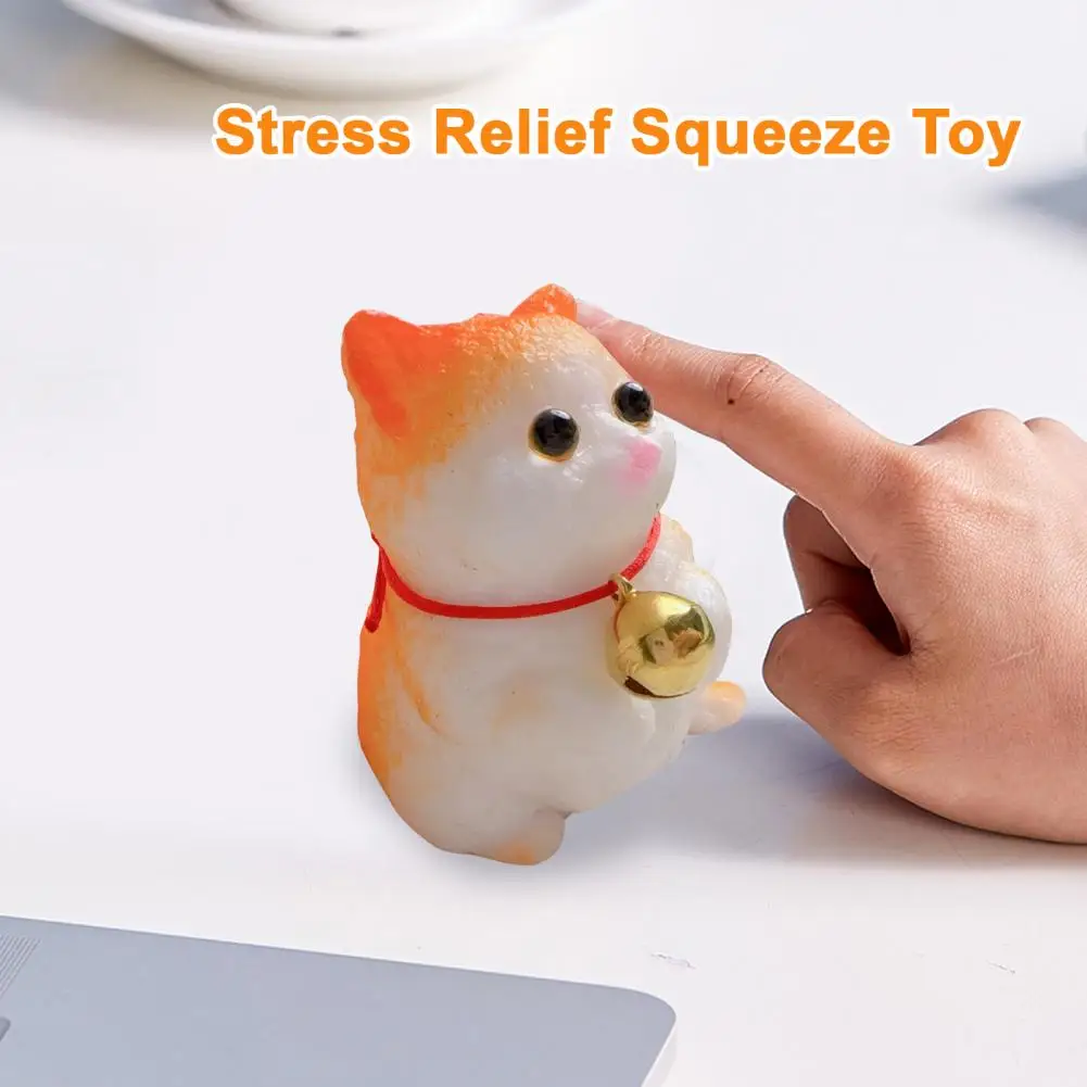 Kitten Pinch Toy Cat Squeeze Toy for Anxiety Relief Kitten Pinch Toy for Kids Teens Adults Fidget